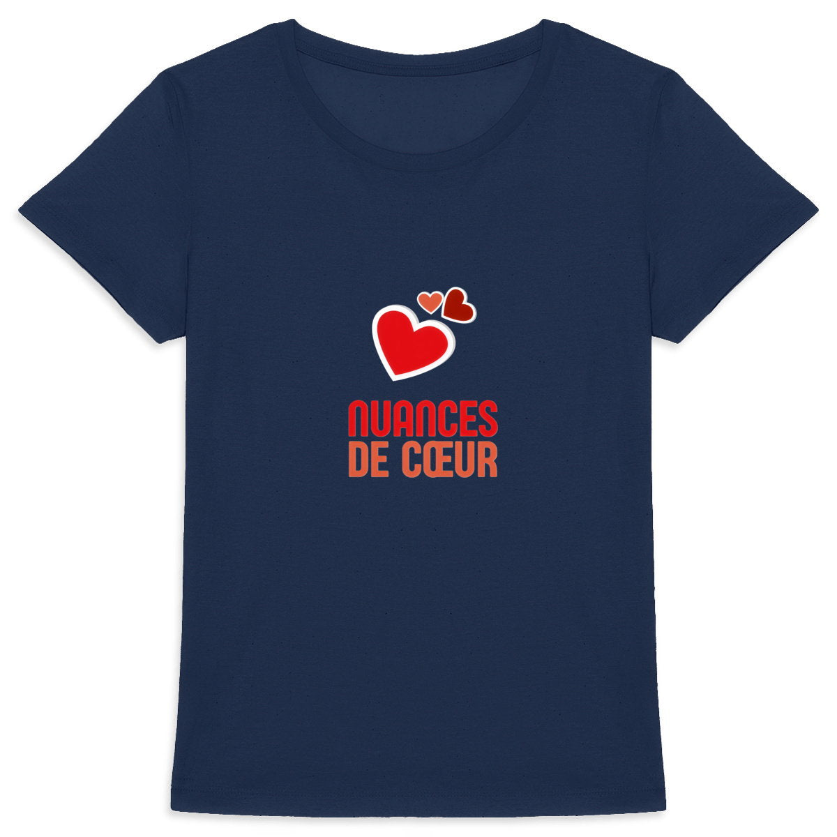 T-shirt Femme Epais : Amour en Nuances de Coeurs Rouges - face_3