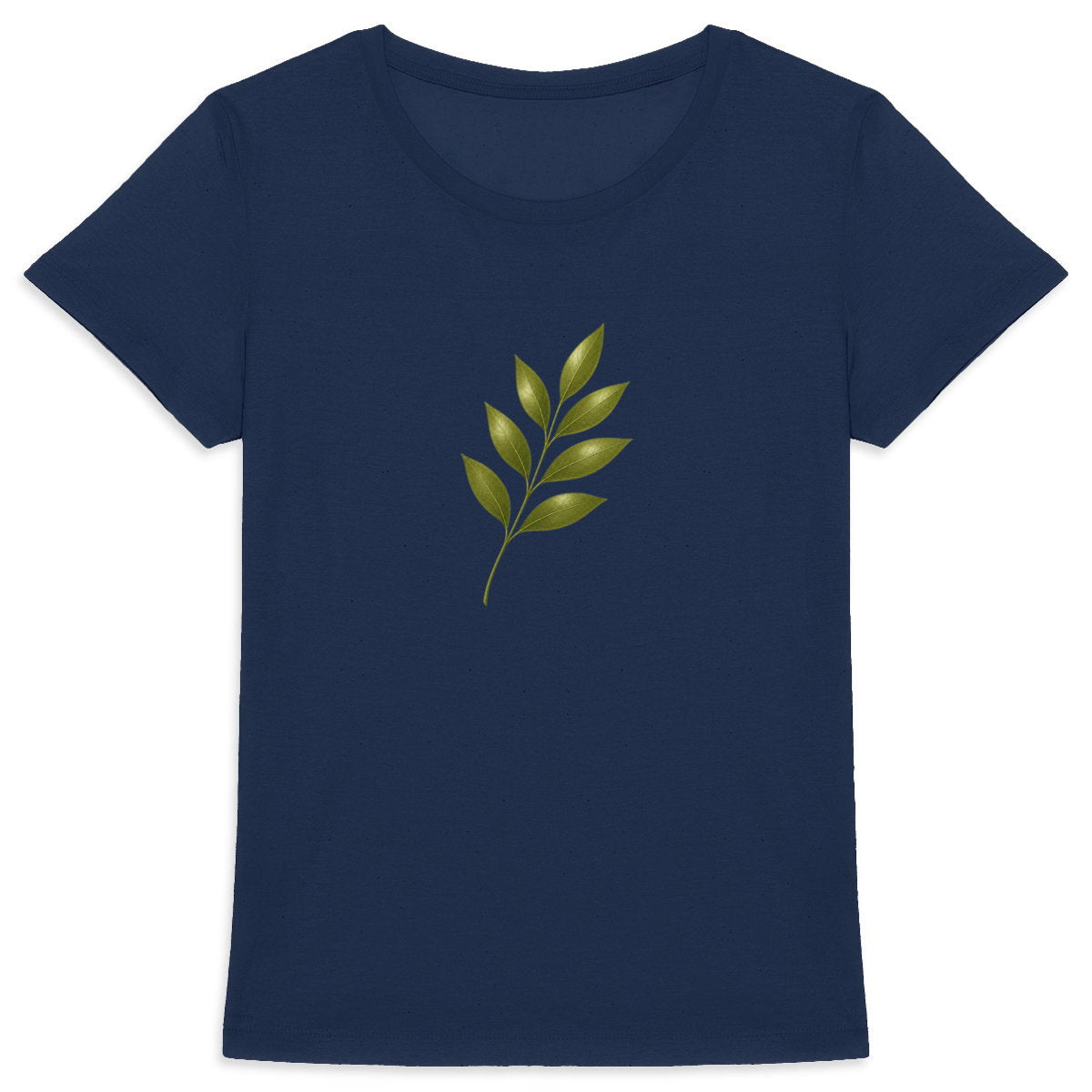 T-shirt Femme Epais : Élégance Naturelle avec Tige et Feuilles - face_3
