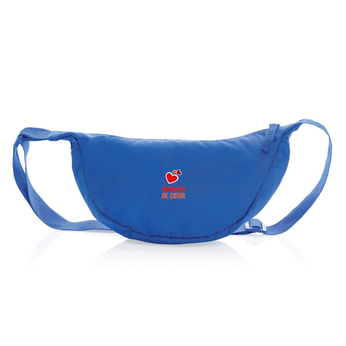 Sac banane en polyester recyclé - Amour en nuances de coeurs rouges - face_3