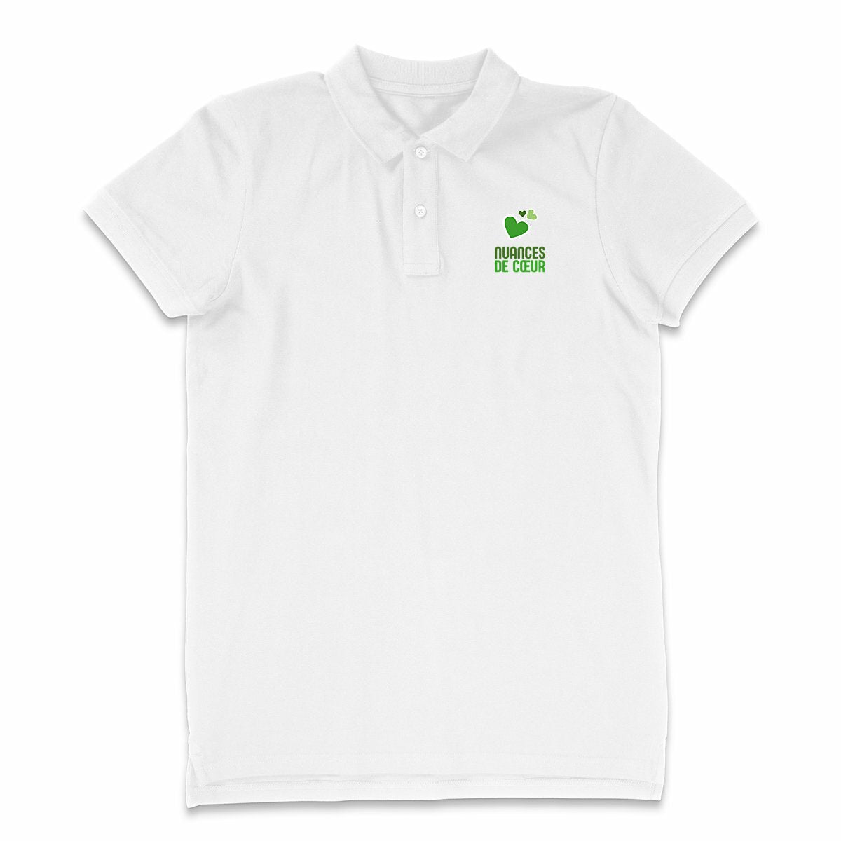 Polo Léger Homme - Éclat de Coeurs Verts - face_3