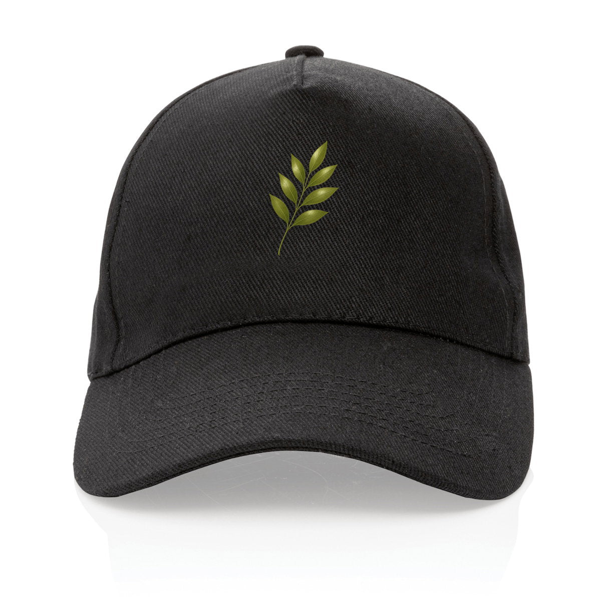 Casquette 100% recyclée : Élégance Naturelle avec Feuilles Vertes - face_3