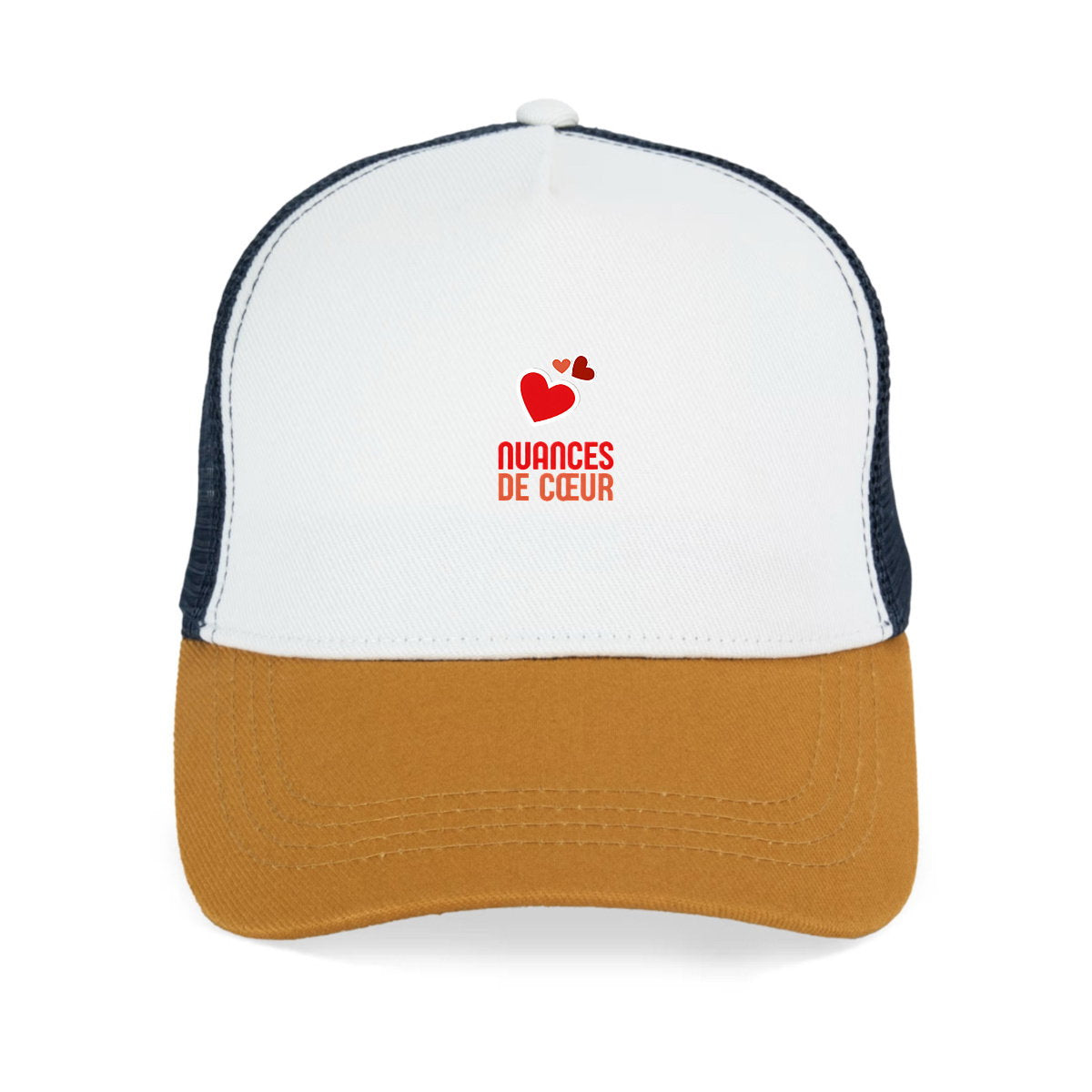 Casquette Trucker écoresponsable : Amour en nuances de rouges - face_3