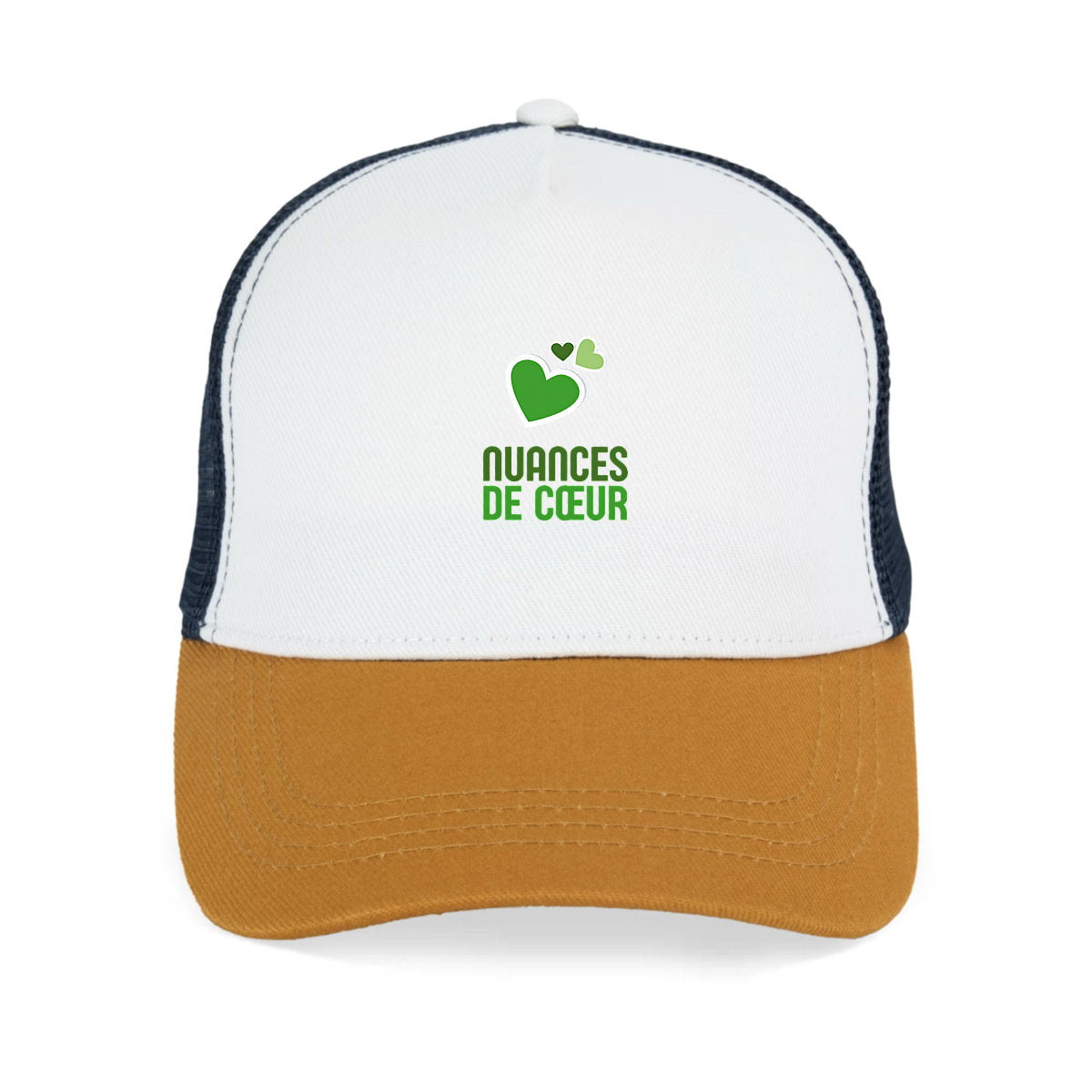 Casquette Trucker écoresponsable - Amour en nuances de verts - face_3