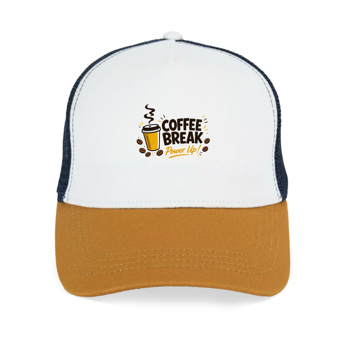 Casquette Trucker écoresponsable - Pause café - face_3