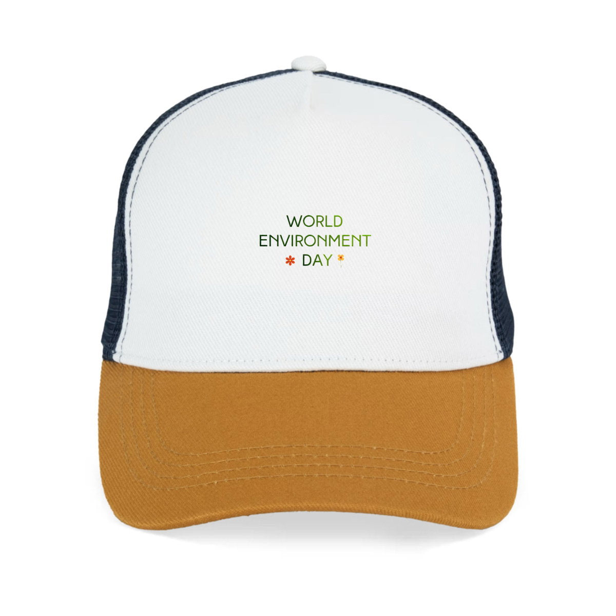 Casquette Trucker écoresponsable : Célébrez la Journée Mondiale de l'Environnement - face_3