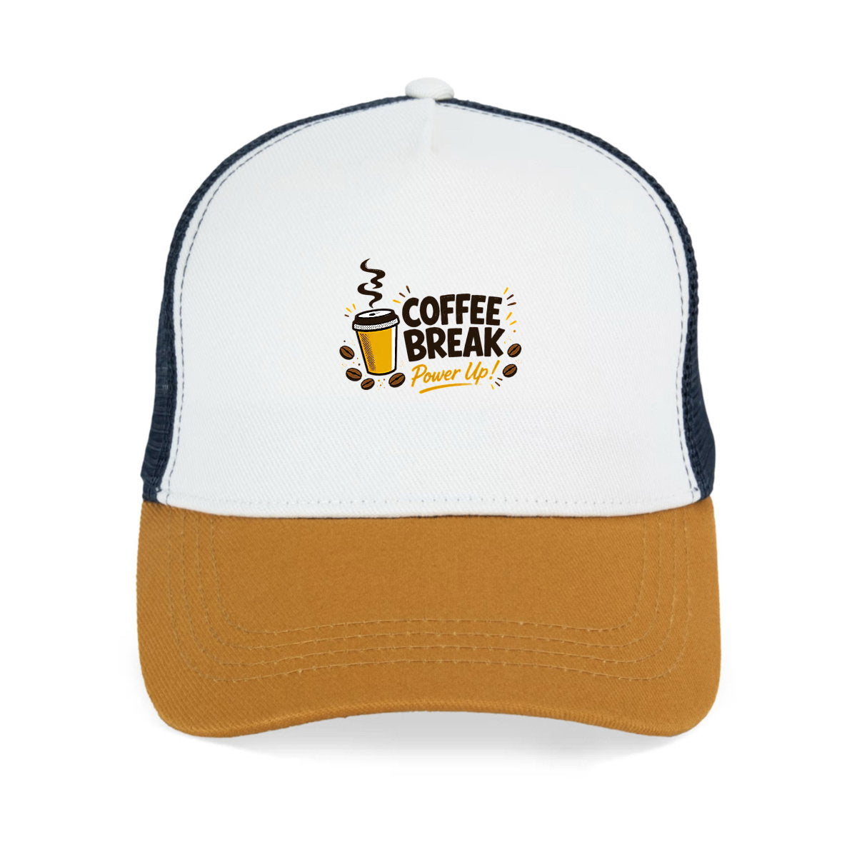 Casquette Trucker écoresponsable - Pause café - face_3