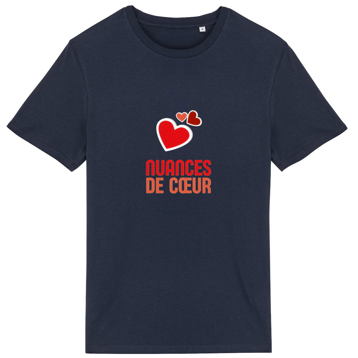 T-shirt unisexe léger - Amour en nuances de coeurs rouges - face_3