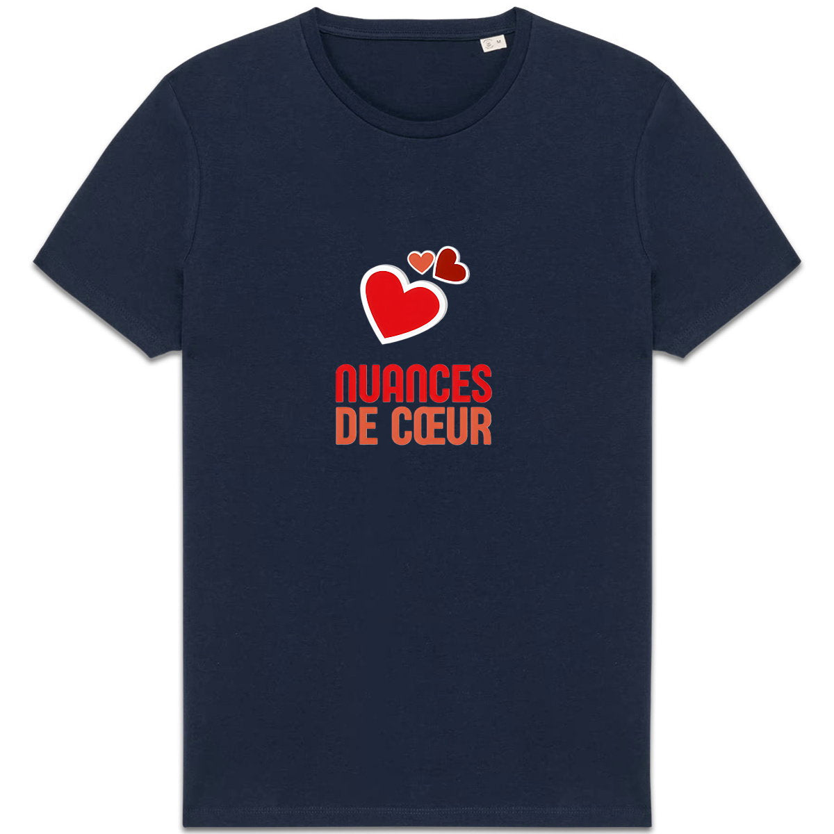 T-shirt Unisexe épais - Nuances de Coeurs Rouges - face_3