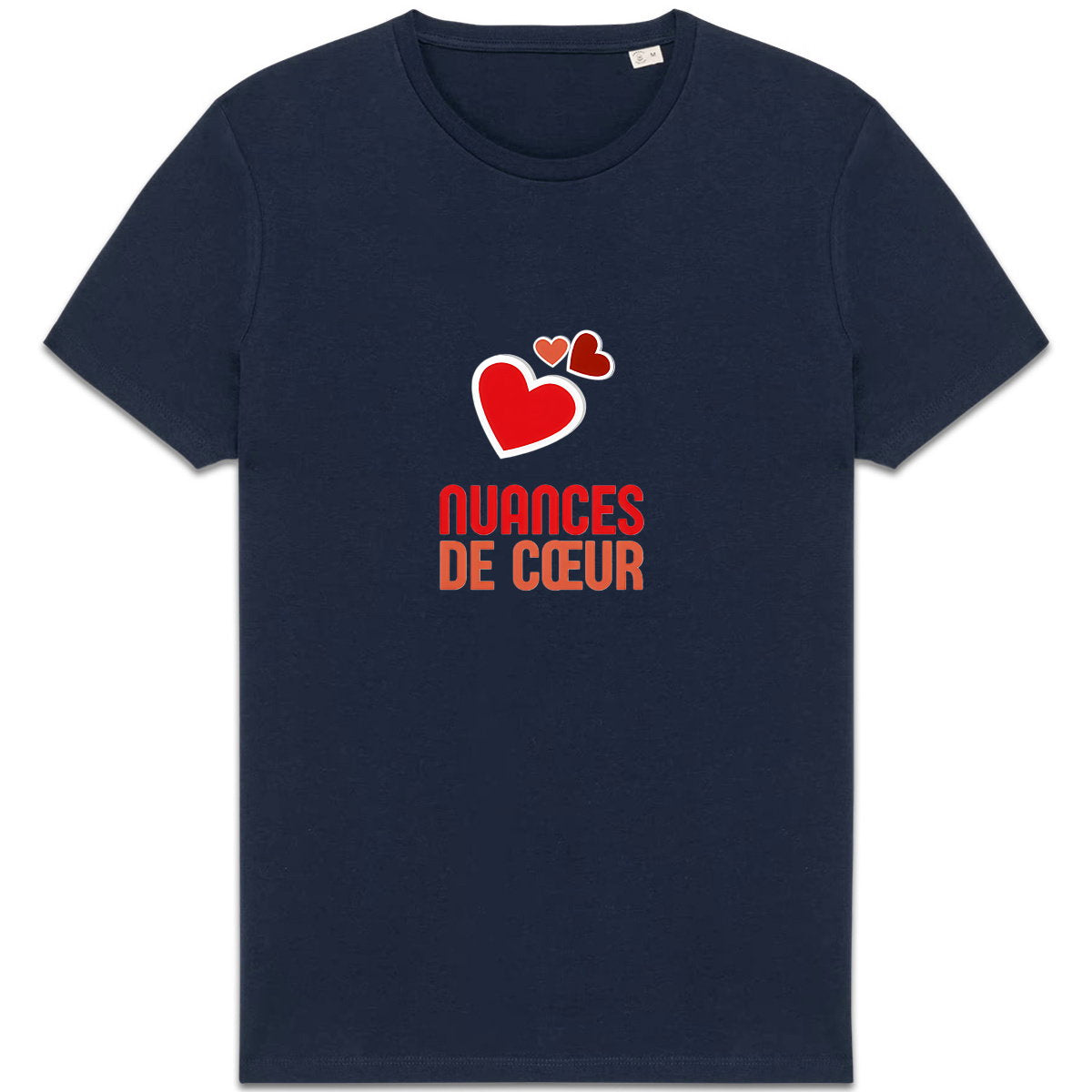 T-shirt Unisexe épais – Célébrez l'amour avec des coeurs rouges - face_3