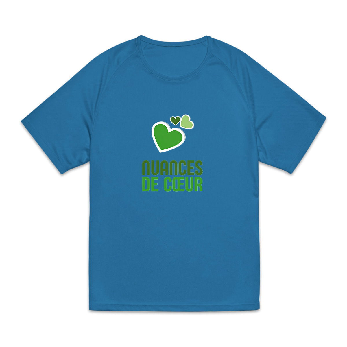 T-shirt de sport recyclé pour homme - Éclats de vert rafraîchissants - face_3