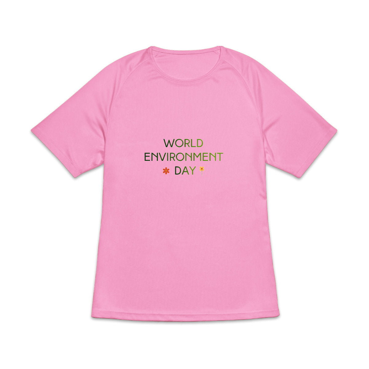 T-shirt de sport recyclé pour femme - Célébrez la Journée Mondiale de l'Environnement - face_3