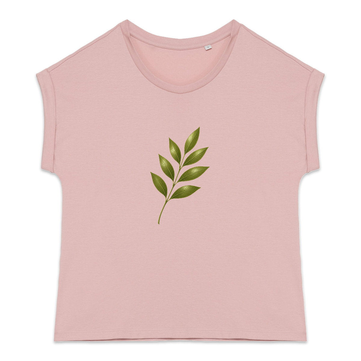 T-shirt femme biologique manches à revers - Évoquez la fragilité de la nature - face_3