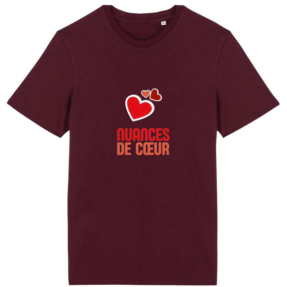T-shirt unisexe léger - Amour en nuances de coeurs rouges - face_4