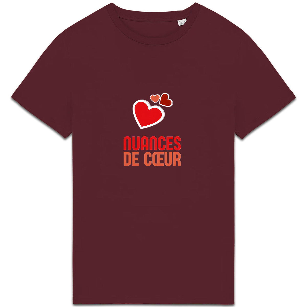 T-shirt Unisexe épais – Célébrez l'amour avec des coeurs rouges - face_4
