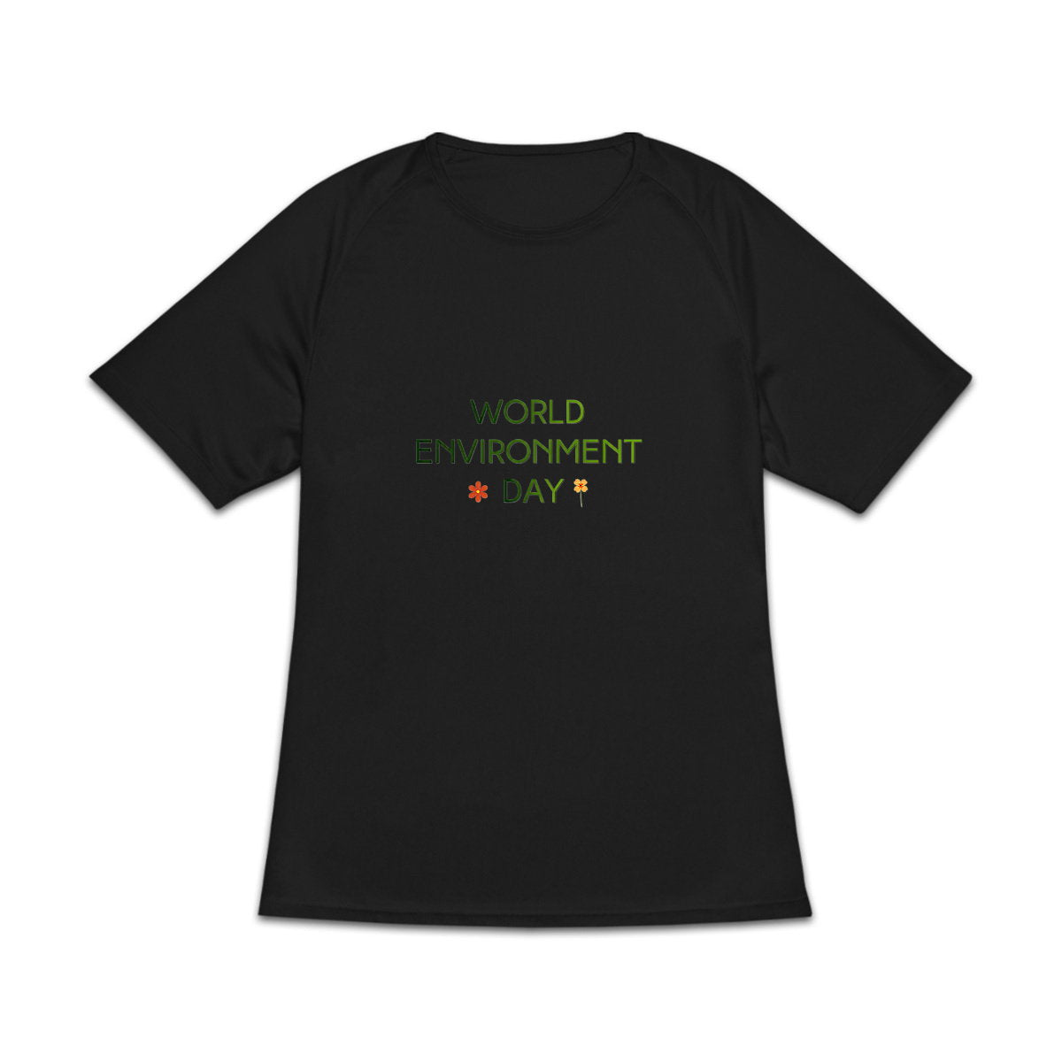 T-shirt de sport recyclé pour femme - Célébrez la Journée Mondiale de l'Environnement - face_4