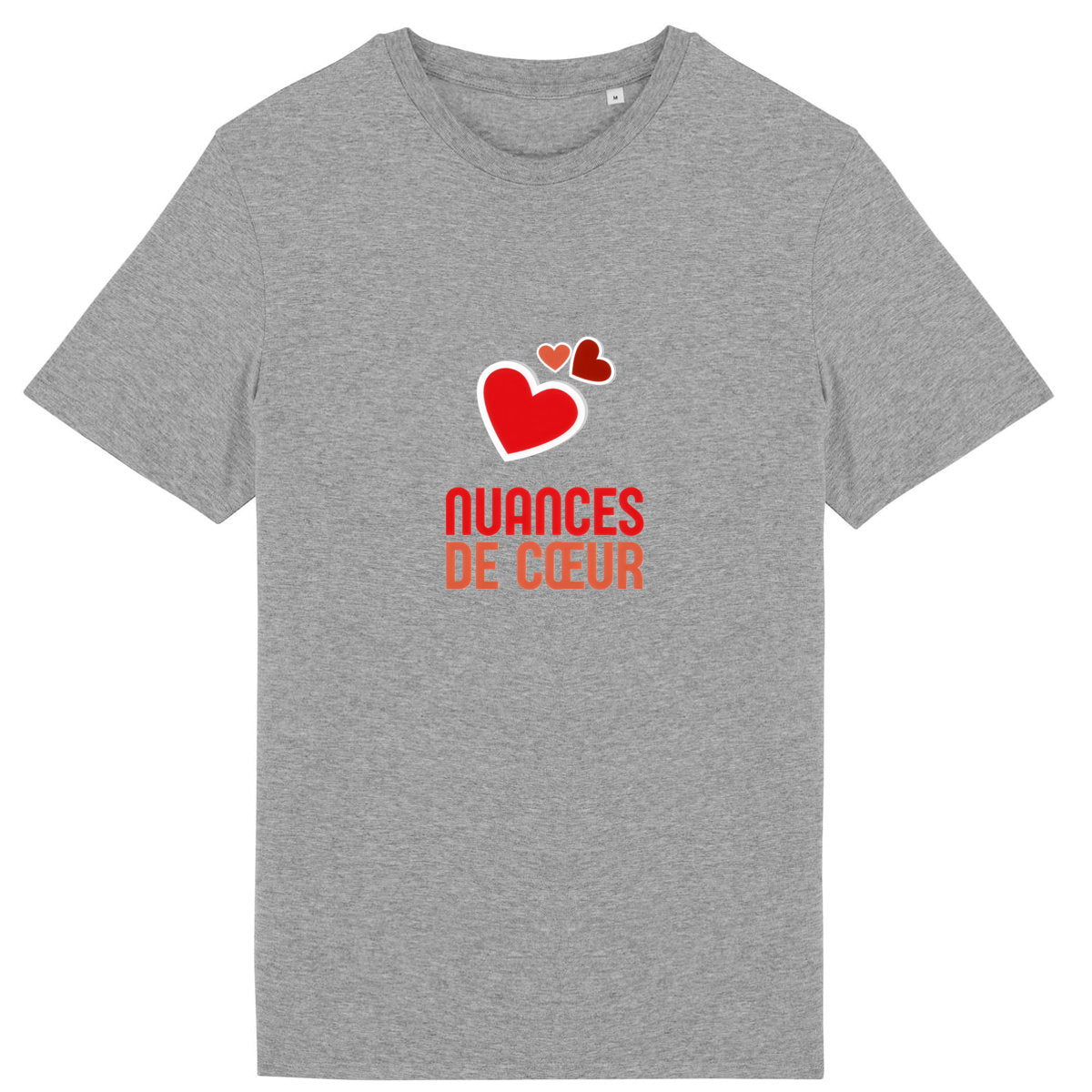 T-shirt unisexe léger - Amour en nuances de coeurs rouges - face_5