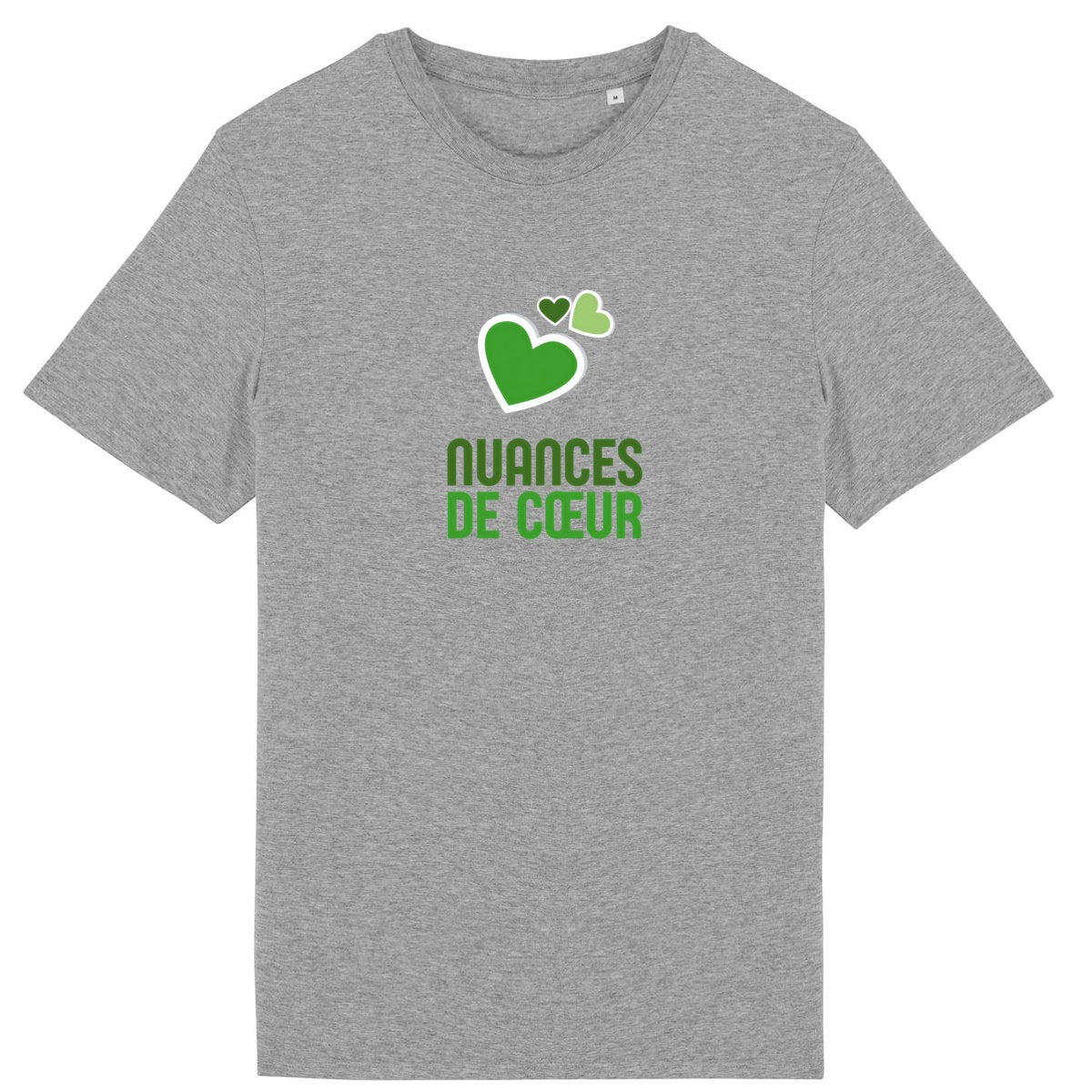 T-shirt unisexe léger : Amour en nuances de cœur vert - face_5