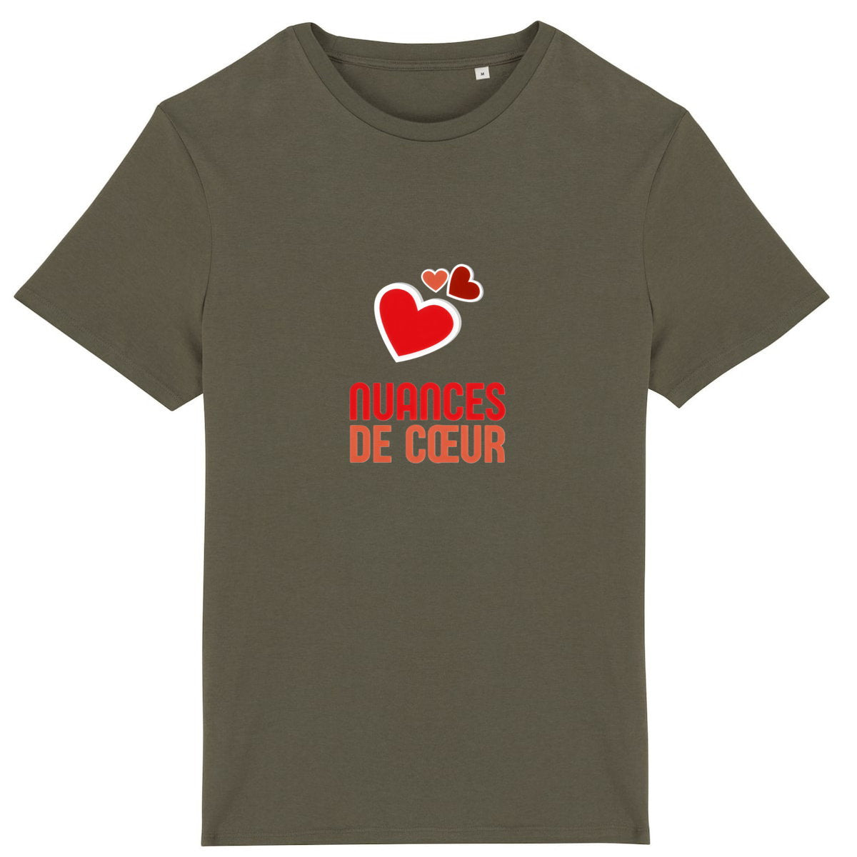 T-shirt unisexe léger - Amour en nuances de coeurs rouges - face_6