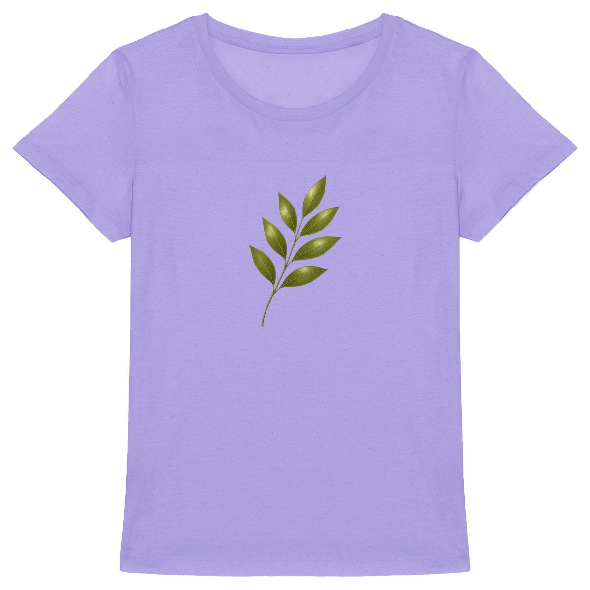 T-shirt Femme Epais : Élégance Naturelle avec Tige et Feuilles - face_6