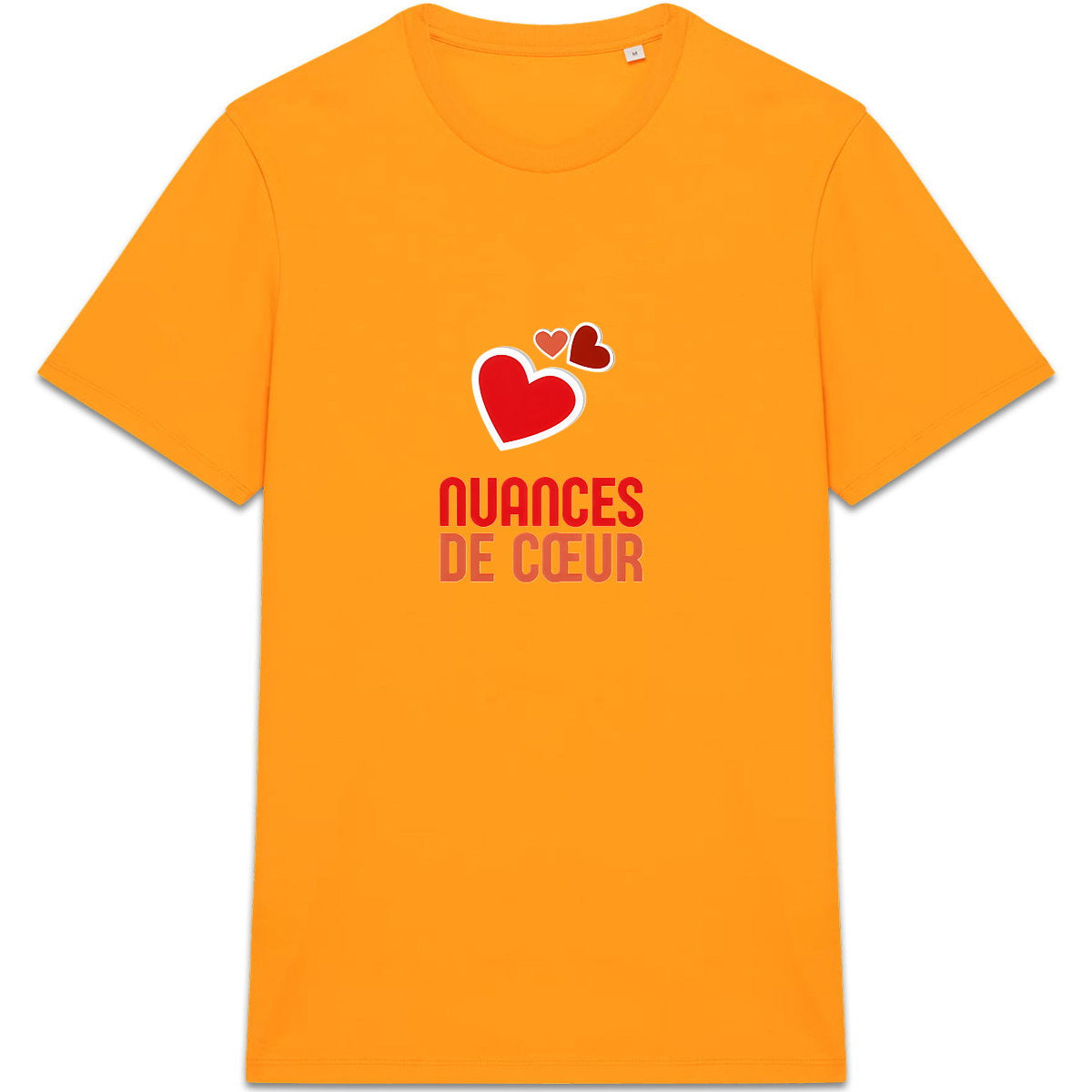 T-shirt Unisexe épais - Nuances de Coeurs Rouges - face_6