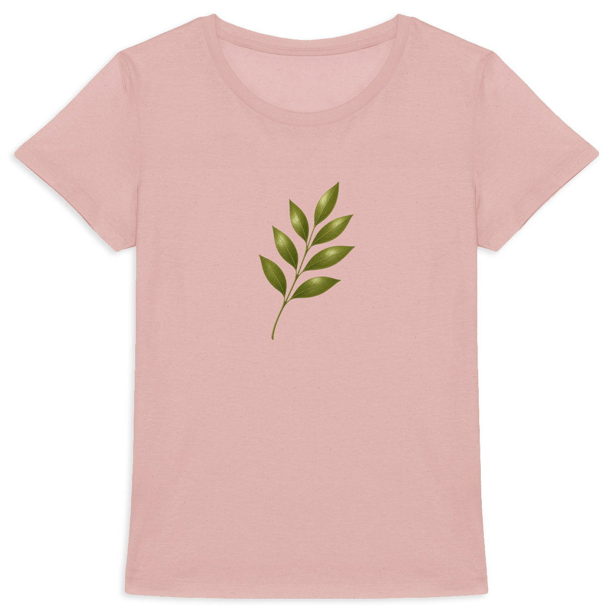 T-shirt Femme Epais : Élégance Naturelle avec Tige et Feuilles - face_7