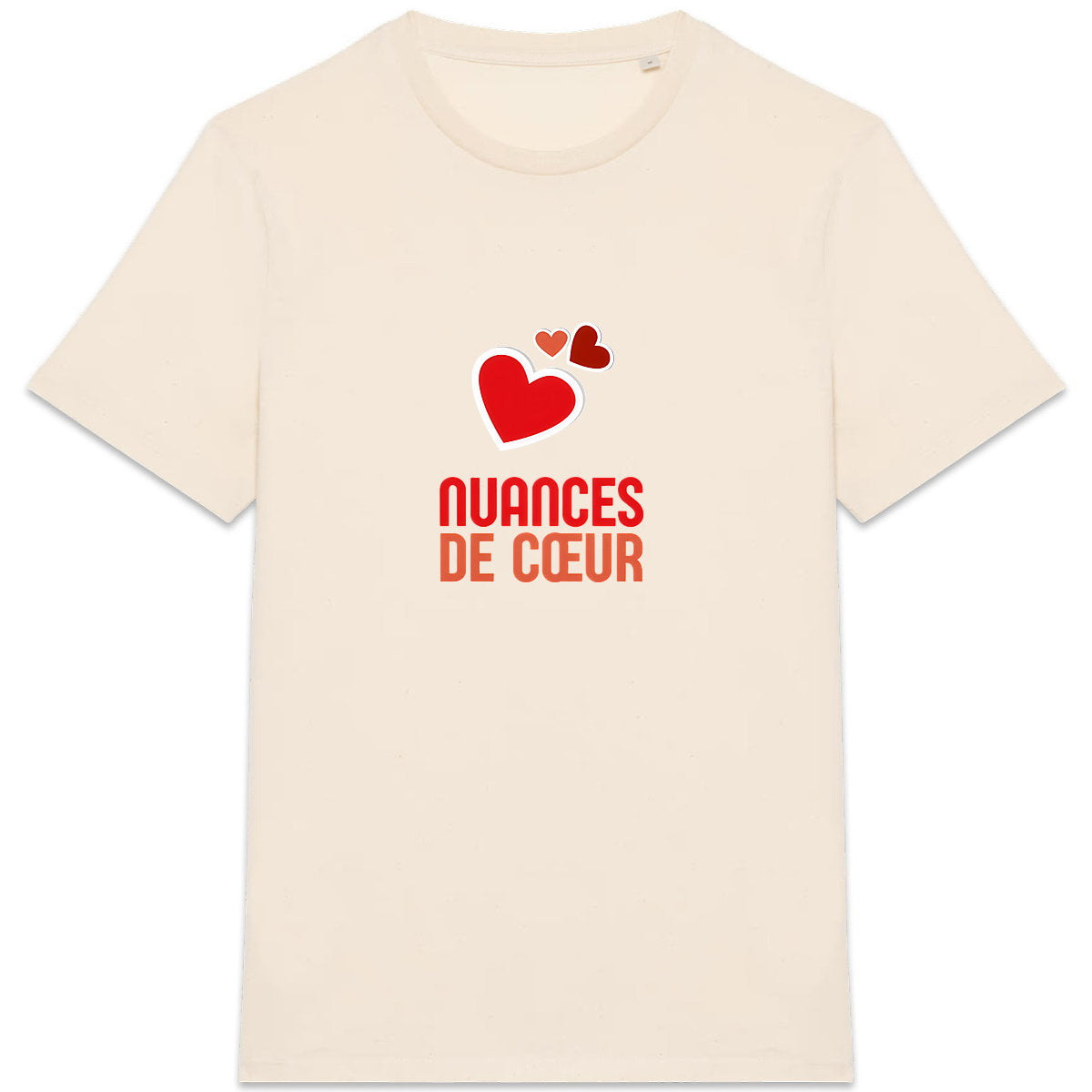 T-shirt Unisexe épais - Nuances de Coeurs Rouges - face_8