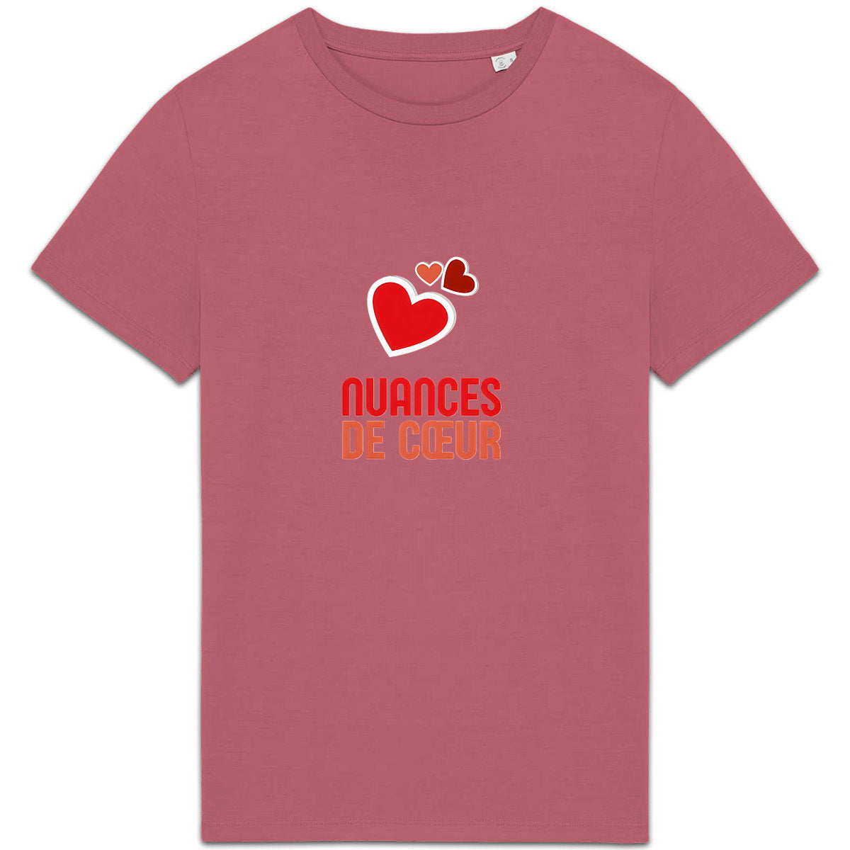 T-shirt Unisexe épais – Célébrez l'amour avec des coeurs rouges - face_8