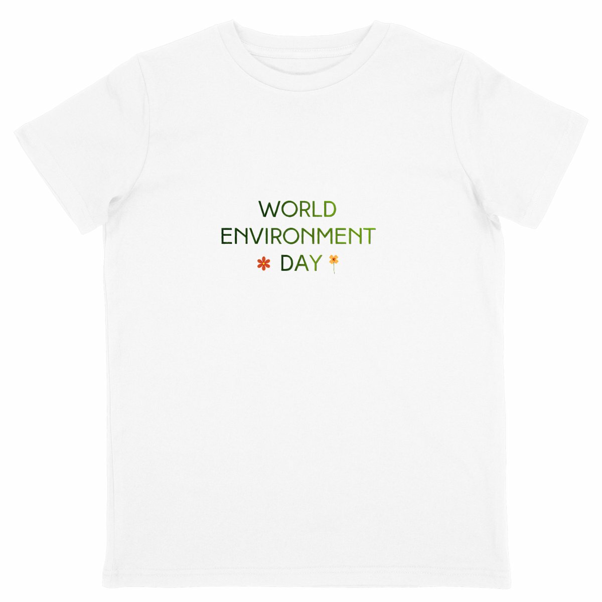 T-shirt Enfant Léger - Célébrez la Journée Mondiale de l'Environnement - face_blanc