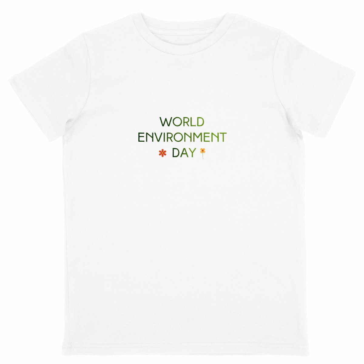 T-shirt Enfant Léger - Célébrez la Journée Mondiale de l'Environnement - face_blanc
