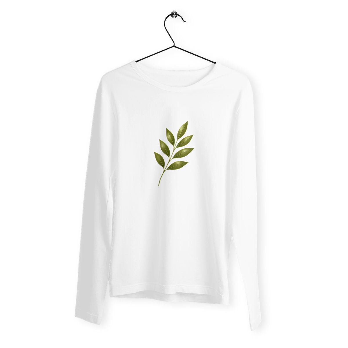 T-shirt Femme Léger manches longues - Élégance Naturelle - face_blanc