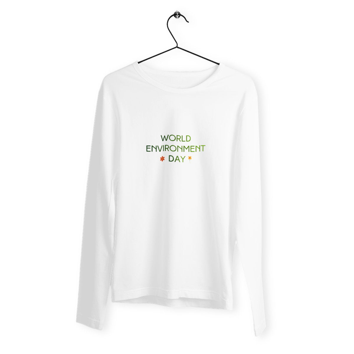 T-shirt Femme Léger manches longues - Célébrez la Journée de l'Environnement - face_blanc