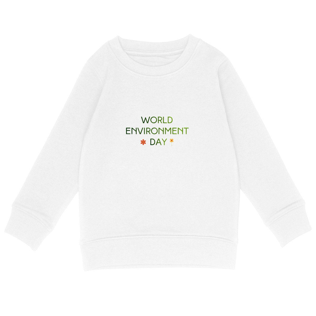 Sweat-shirt Léger Enfant - Célébrez la Journée Mondiale de l'Environnement - face_blanc