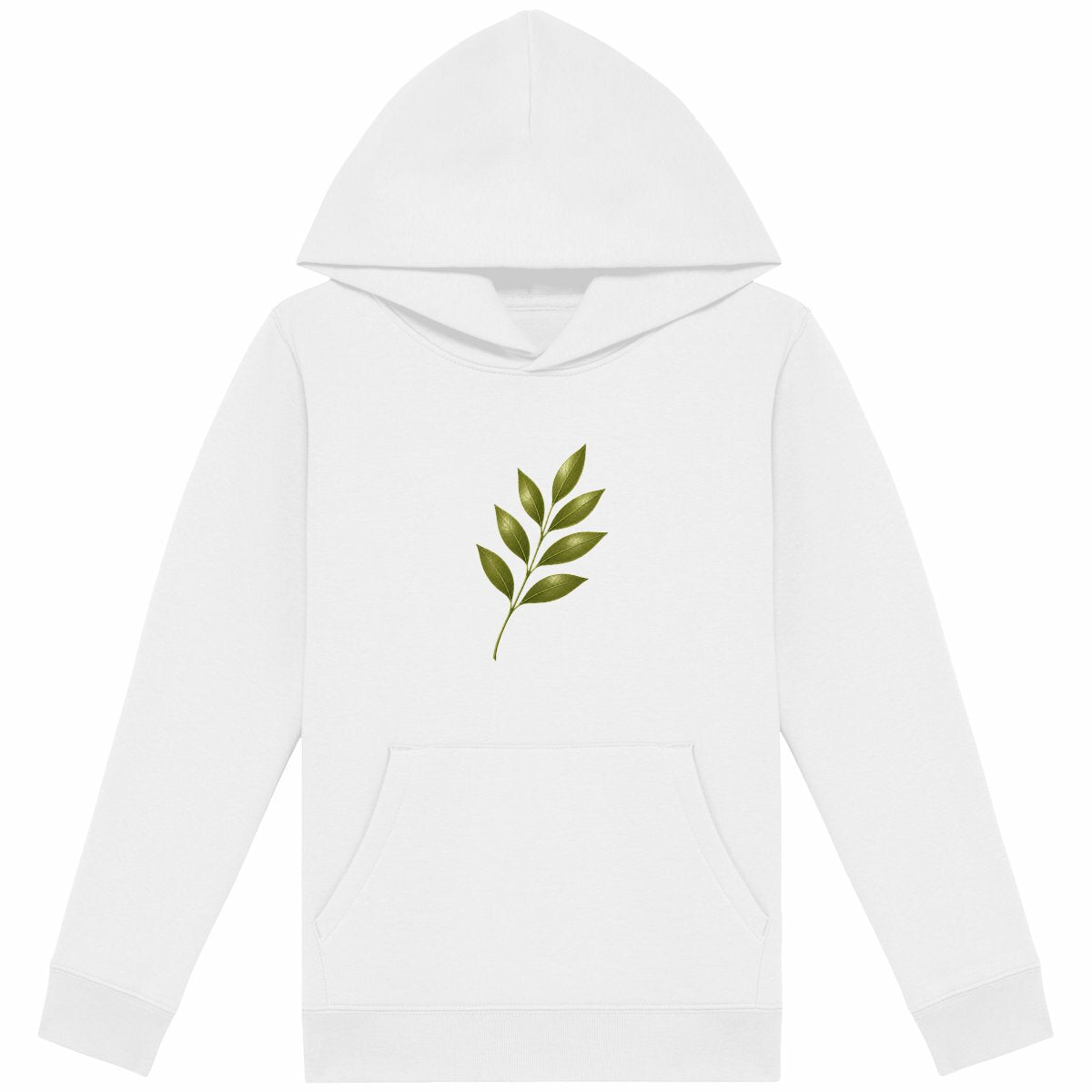 Sweat à capuche Léger Enfant - Nature Fragile en Design Épuré - face_blanc