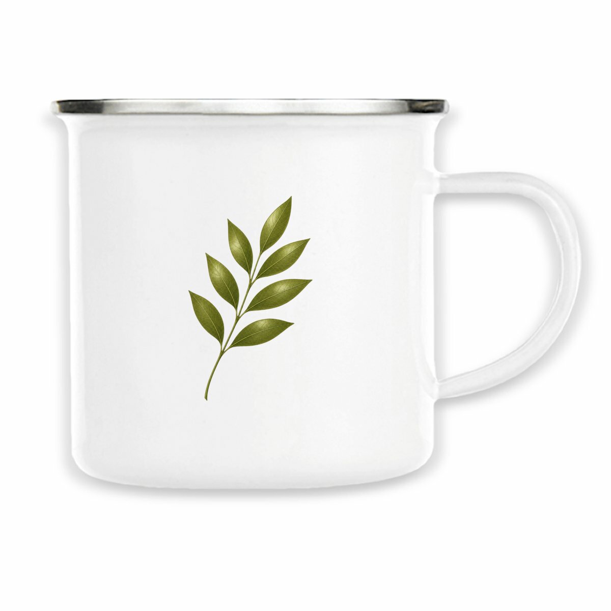 Mug metal - Élégance de la nature dans chaque gorgée - face_blanc