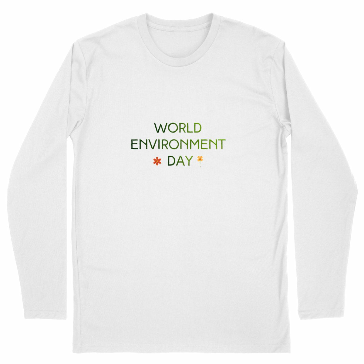 T-shirt Homme classique manches longues - Célébrez la fête mondiale de l'environnement - face_blanc