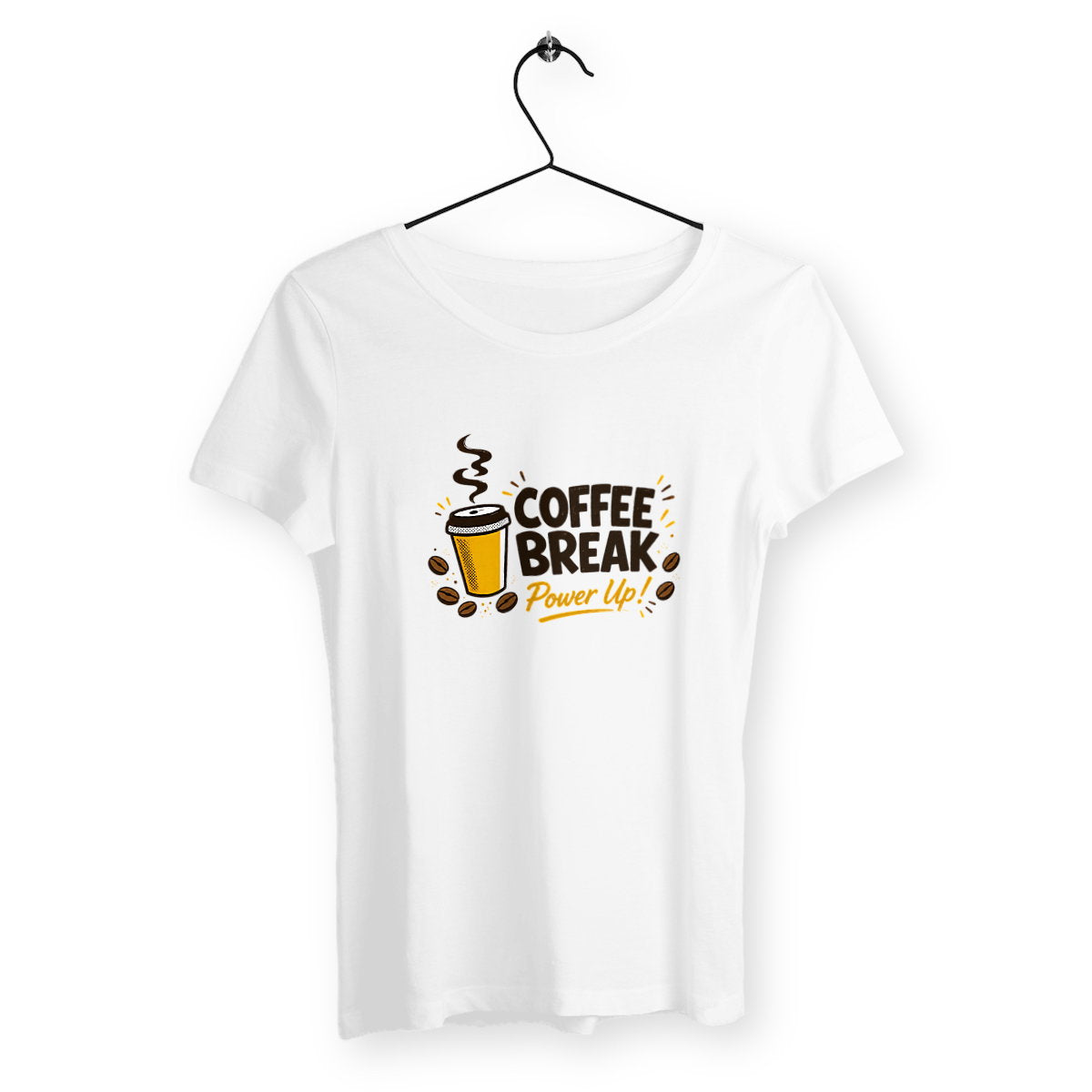 T-shirt Femme Classique - Pause café - face_blanc