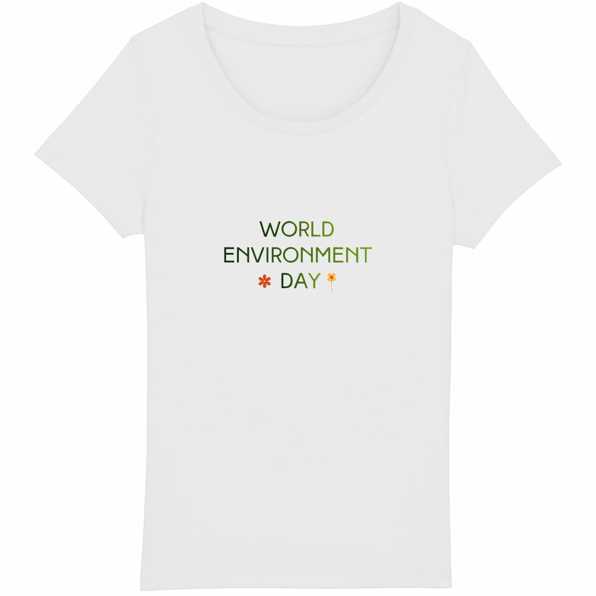 T-shirt Femme Léger : Célébrez la Journée Mondiale de l'Environnement - face_blanc