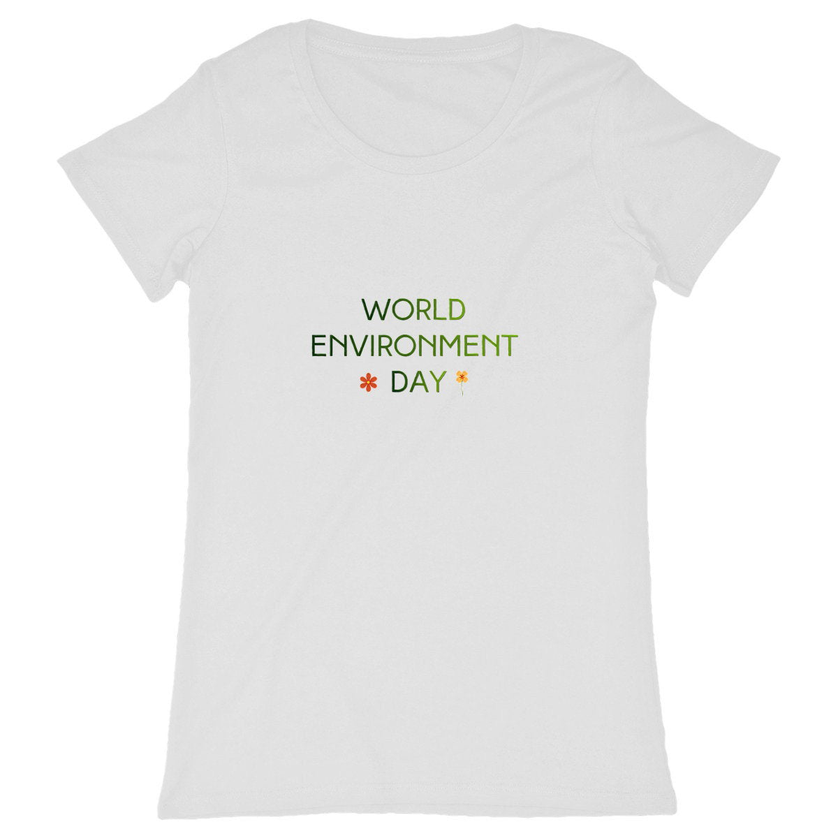T-shirt Femme Classique : Célébrez la Journée Mondiale de l'Environnement - face_blanc