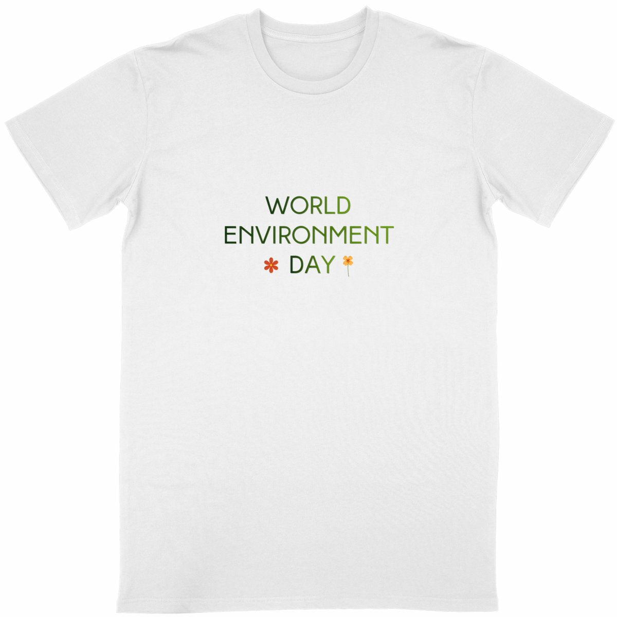 T-shirt Unisexe Classique : Célébrez la Journée Mondiale de l'Environnement - face_blanc