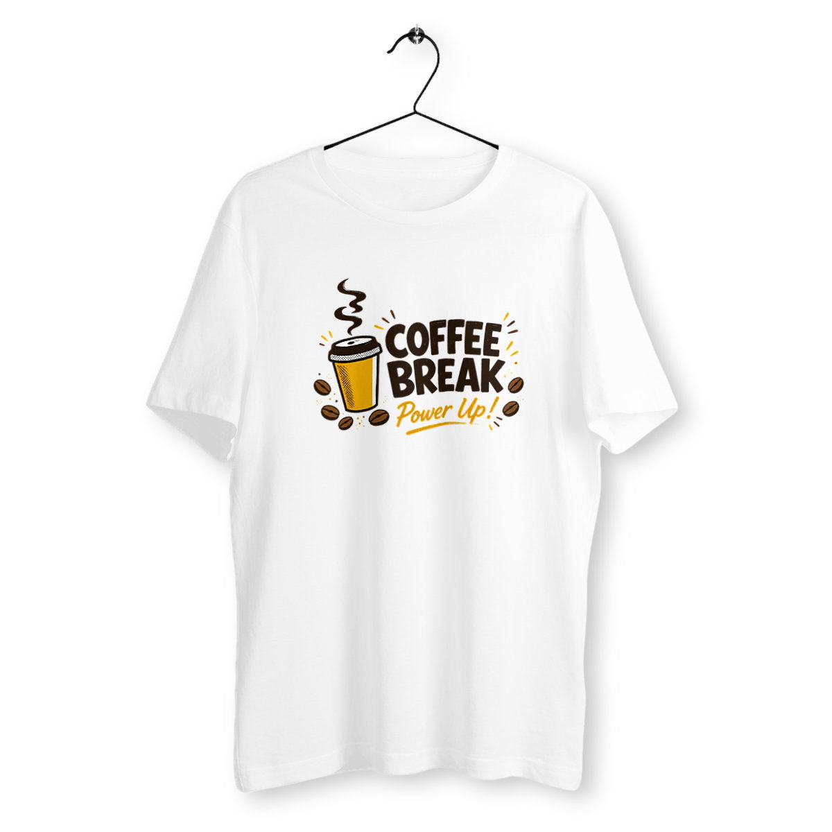 T-shirt Unisexe Classique - Pause café - face_blanc