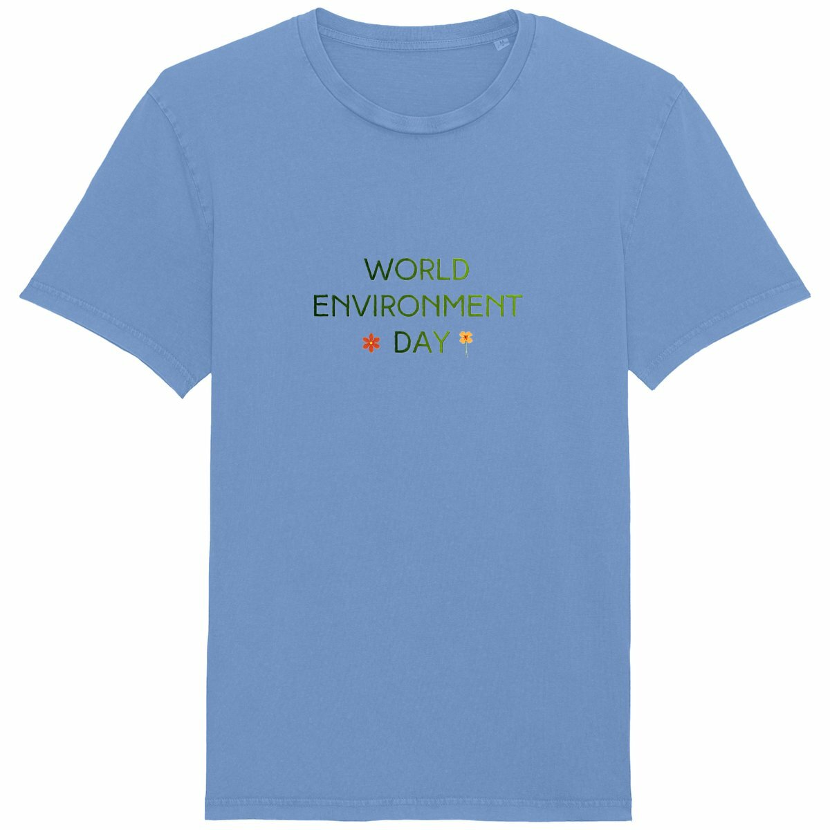 T-shirt Unisexe Vintage : Célébrez la Journée Mondiale de l'Environnement - face_bleu