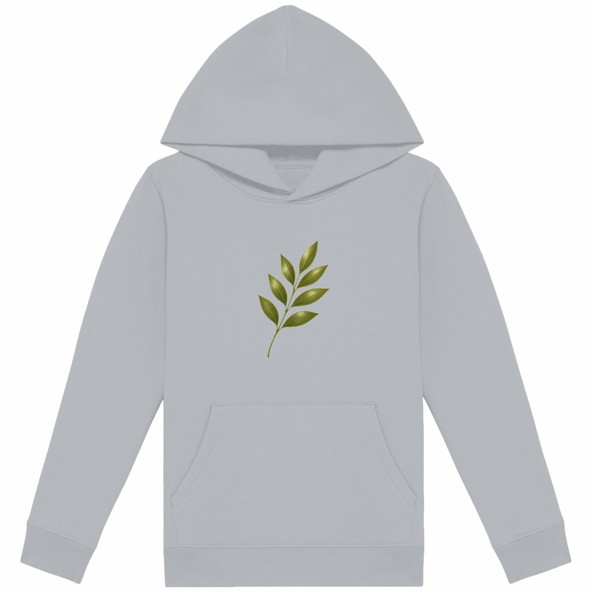Sweat à capuche Léger Enfant - Nature Fragile en Design Épuré - face_gris