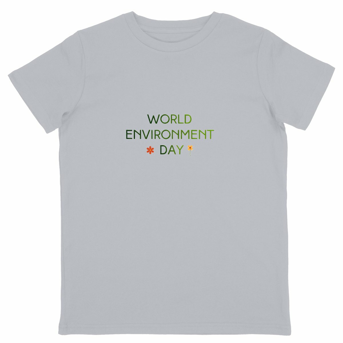 T-shirt Enfant Léger - Célébrez la Journée Mondiale de l'Environnement - face_gris