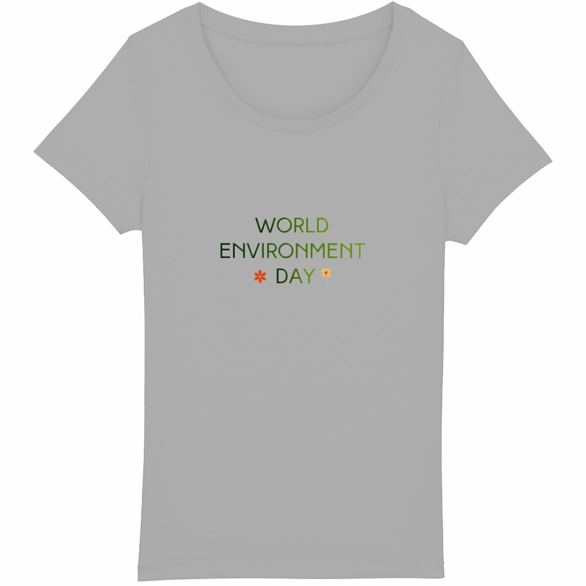 T-shirt Femme Léger : Célébrez la Journée Mondiale de l'Environnement - face_gris