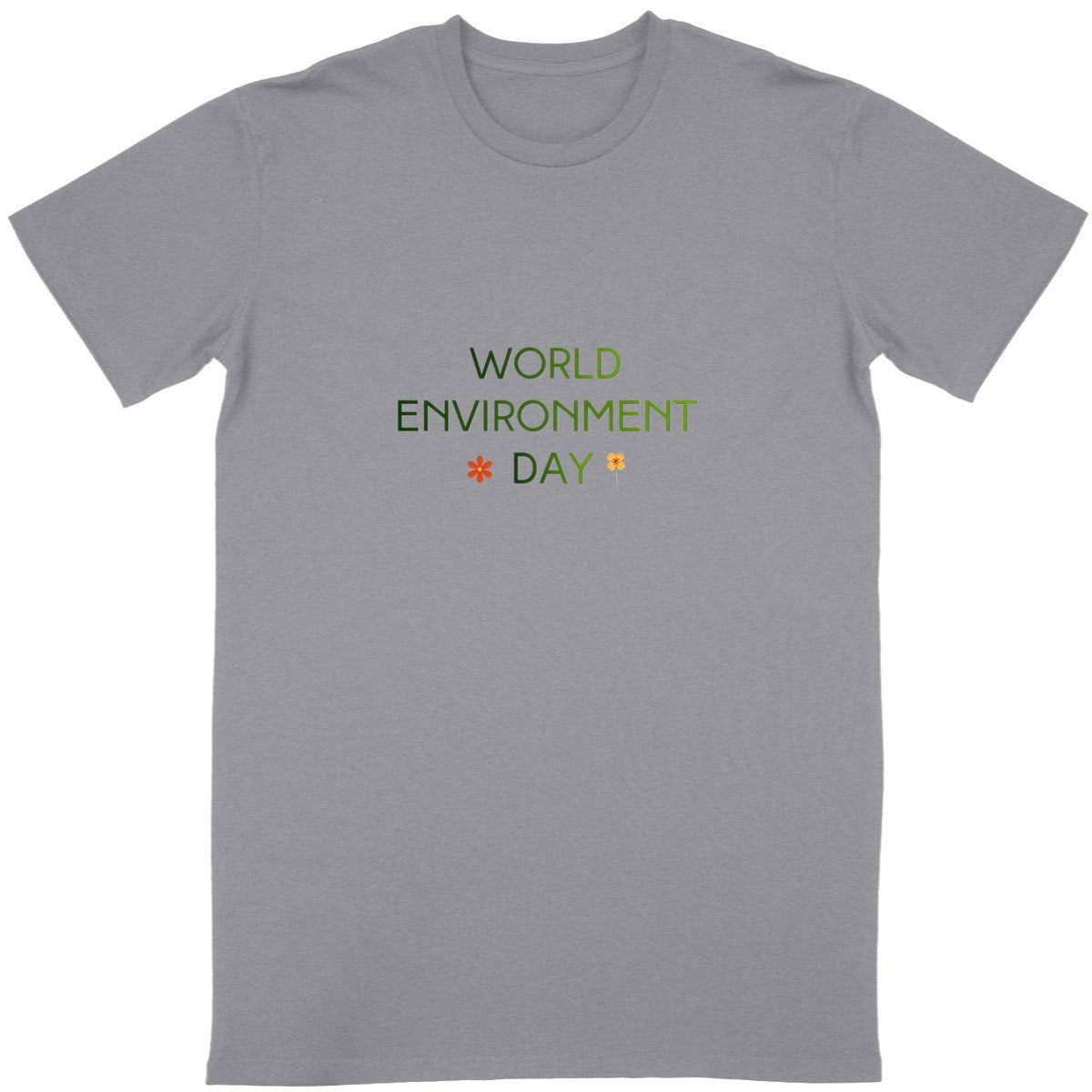 T-shirt Unisexe Classique : Célébrez la Journée Mondiale de l'Environnement - face_gris