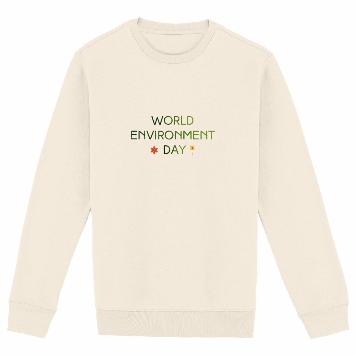 Sweat-shirt Epais Unisexe - Célébrez la Journée Mondiale de l'Environnement - face_ivoire
