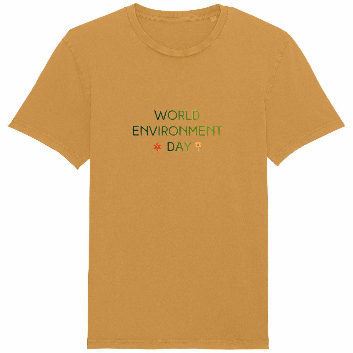 T-shirt Unisexe Vintage : Célébrez la Journée Mondiale de l'Environnement - face_jaune
