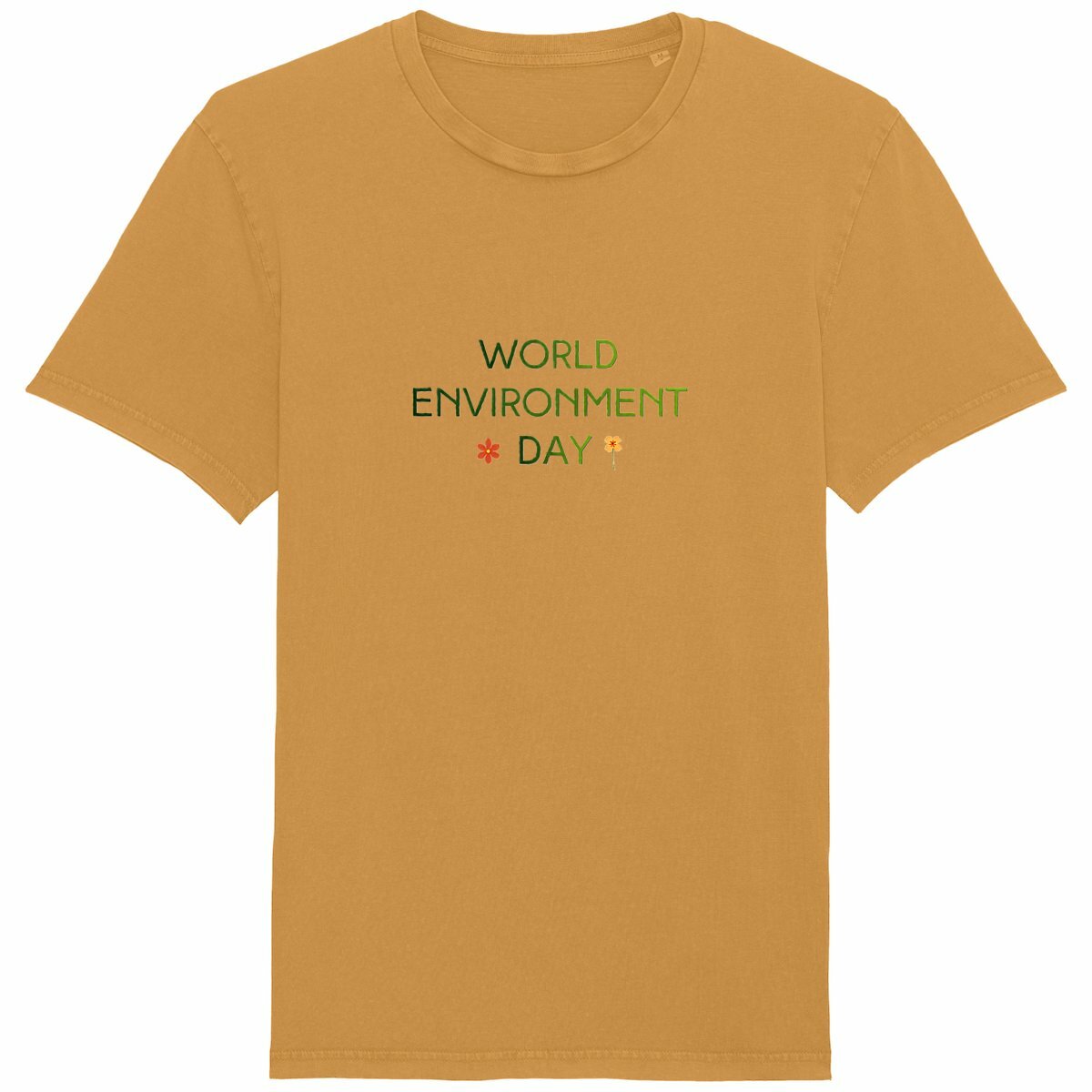 T-shirt Unisexe Vintage : Célébrez la Journée Mondiale de l'Environnement - face_jaune