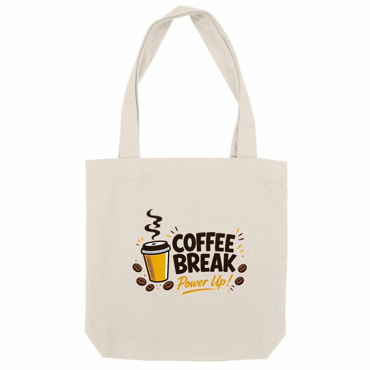Totebag épais - Pause café - face_naturel