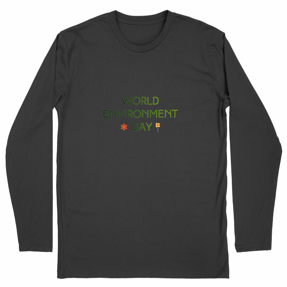 T-shirt Homme classique manches longues - Célébrez la fête mondiale de l'environnement - face_noir